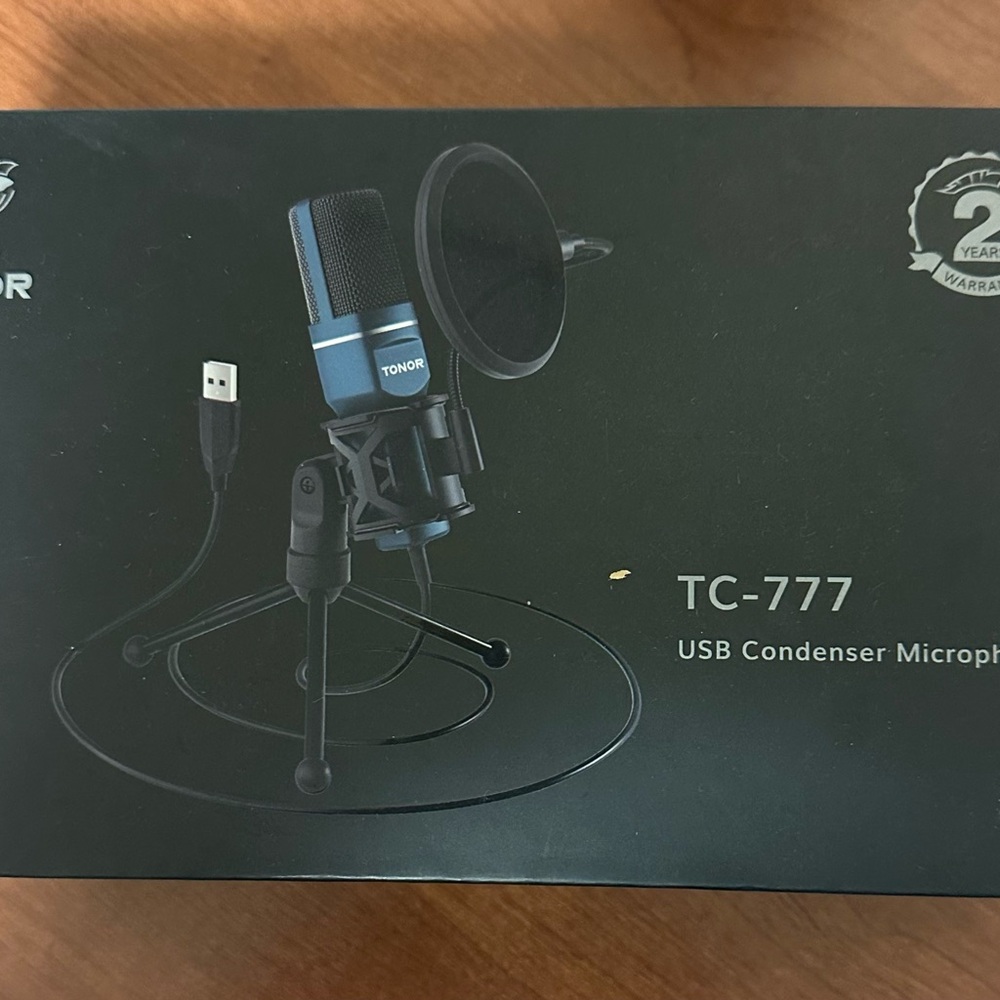 NOR Black USB Condenser Microphone for Desktop Use